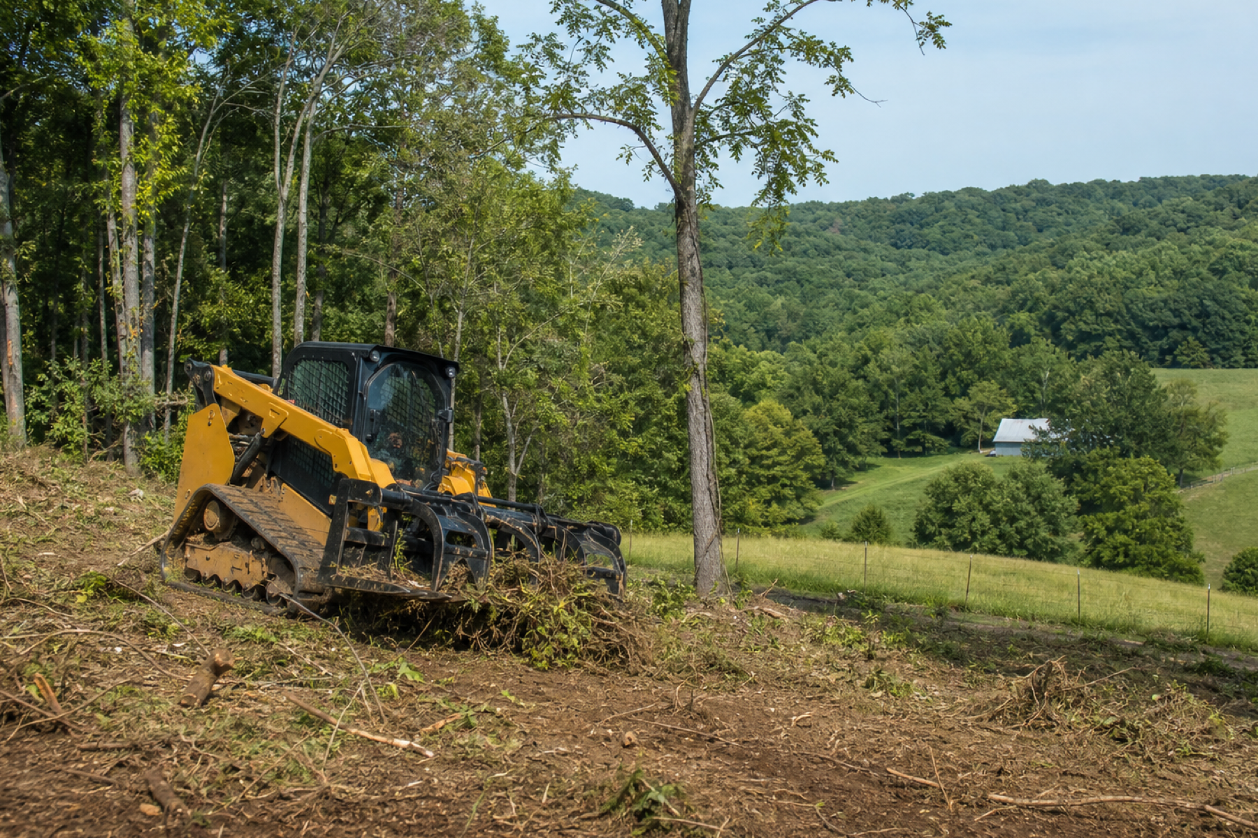 Wooded and farm ground typical of the Cookeville area
