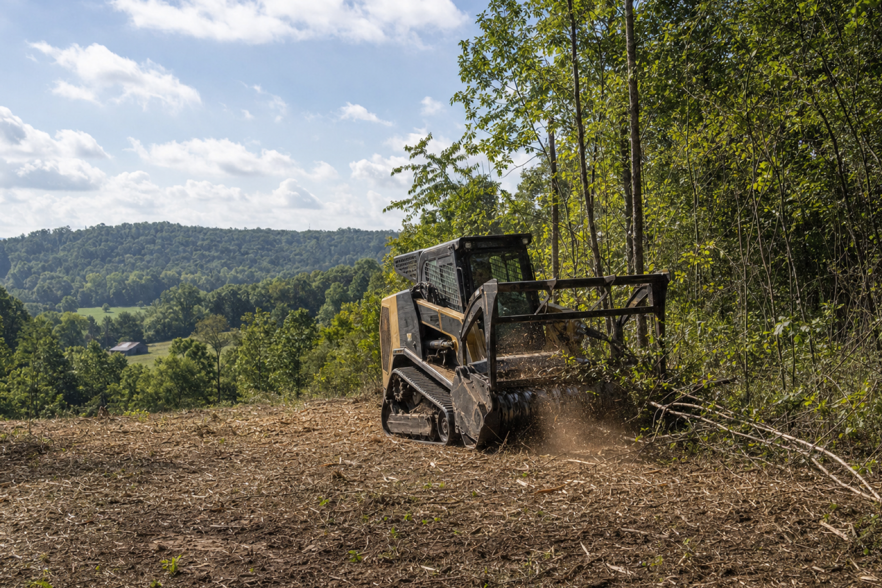 Land-clearing equipment making progress across acreage