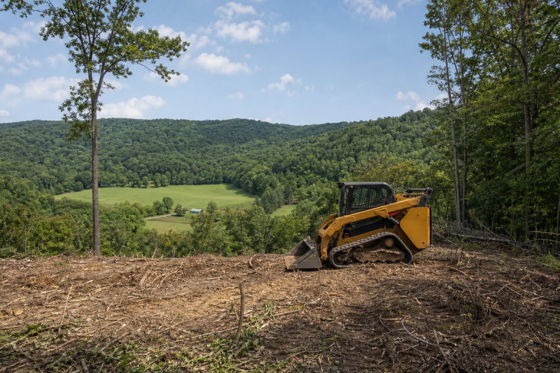 Wooded, rolling rural landscape of the Upper Cumberland region